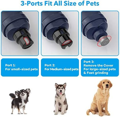 Casfuy Dog Nail Grinder with 2 LED Light - New Version 2-Speed Powerful Electric Pet Nail Trimmer Professional Quiet Painless Paws Grooming & Smoothing for Small Medium Large Dogs and Cats (Blue) - Image 5