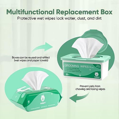 Natural Pet Grooming Wipes, 100 Fresh Counts, Extra Moist & Thick for Dogs & Cats, Puppies & Kittens - Image 6
