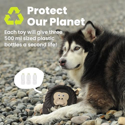 PAWSPIK 2-in-1 Flying Disc & Tug-of-War Dog Toy, Adventurous Ape - Image 3