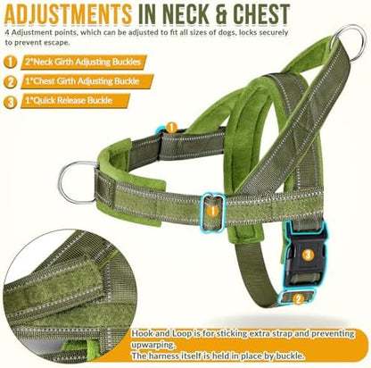 SlowTon No Pull Dog Harness and Leash Set - Heavy Duty, Soft Padded - Image 5