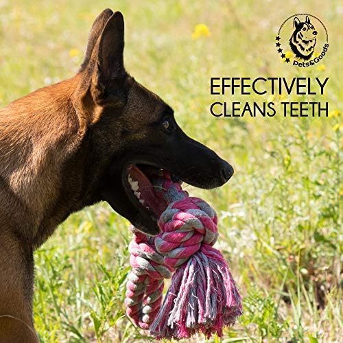 Pets&Goods Rope Chew Toy for Large & Medium Dogs – Heavy-Duty Cotton Tug Toy for Chewing, Fetch & Dental Health – Durable, Washable, Eco-Friendly - Image 5