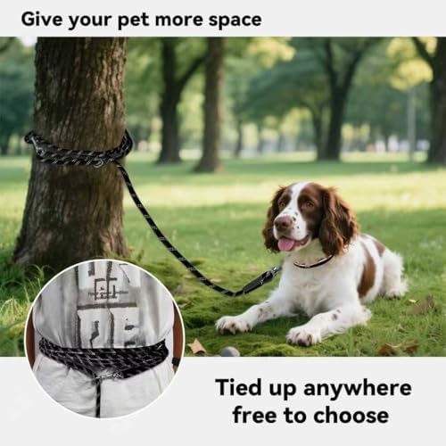 Long Dog Training Leash，Heavy Duty Reflective Rope Lead for Small Medium Large Dogs ，6FT 10FT 15FT 30FT 50FT for Training, Walking, Backyard, Camping - Image 2