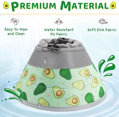 Cat Cone Collar Soft to Stop Licking, Adjustable, Foldable Lightweight Kitten Cones After Surgery Recovery for Cats & Kittens, Cat Cone Alternative, Easy Eating (Avocado Green, M) - Image 5