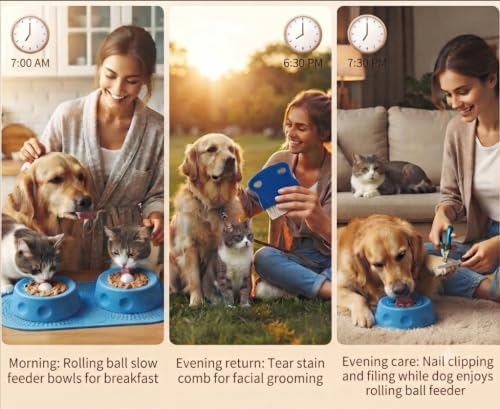 BPA Free Rolling Ball Slow Feeding and Licking Bowl Feeding and Care kit - Image 6