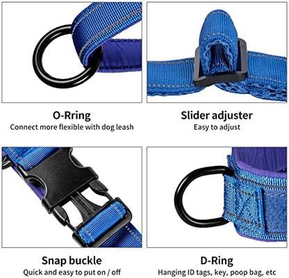 Annchwool No Pull Dog Harness with Soft Padded Handle,Reflective Strip Escape Proof and Quick Fit to Adjust Dog Harness,Easy for Training Walking for Small & Medium and Large Dogs(Blue,S) - Image 3