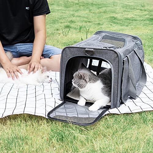GAPZER Pet Carrier for Large Cats up to 20lbs Soft-Sided Privacy Protection - Image 6
