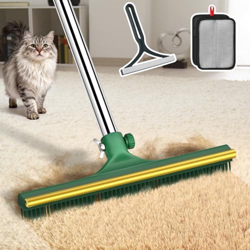 Carpet Rake for Pet Hair Removal Tool, 3 Pcs Dog Cat Hair Brush by Eaersan