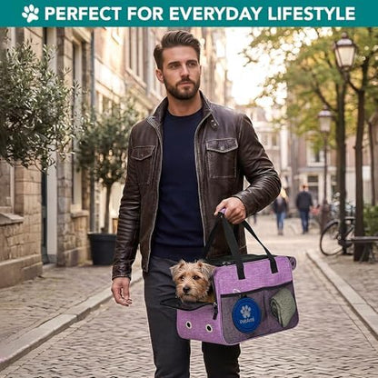 PetAmi Small Dog Purse Carrier with Pockets, Airline Approved, Purple - Image 7
