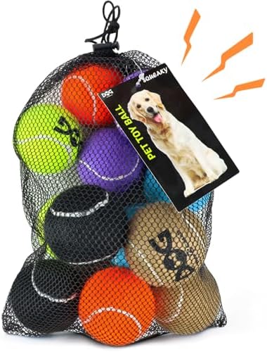 INSUM Tennis Balls for Dogs, 12 Pack Colorful Dog Toys Balls by INSUM