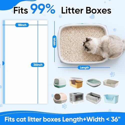 33 Count Jumbo Cat Litter Box Liners,36" X 18" Cat Litter Bags - Image 4