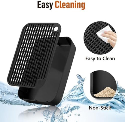Cat Litter Box Step with Filter Function, Non-Slip Cat Step, Black - Image 6
