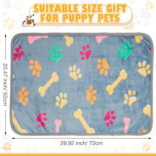 Chumia 18 Pcs Fleece Puppy Blanket for Dog Cat, 30 X 20 Inch, Cute - Image 2