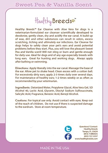 Healthy Breeds Ear Cleanse with Aloe Vera Sweet Pea and Vanilla 8 oz - Image 2