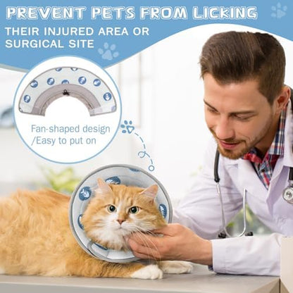 Cat Cone Collar Soft Elizabethan Collar for Surgery Recovery - Adjustable for Small and Large Cats Kittens to Stop Licking - Image 2