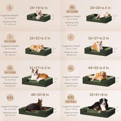 EHEYCIGA Orthopedic Dog Beds Large Sized Dog, Waterproof Washable Pet Bed - Image 2