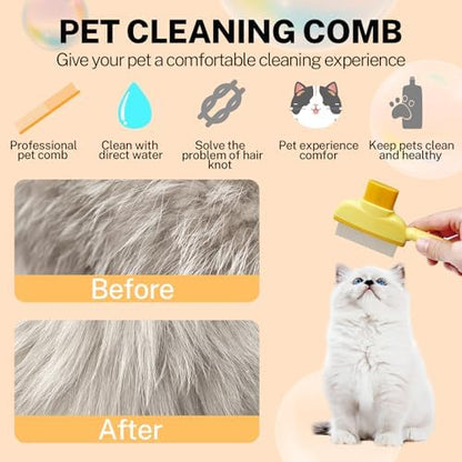 2 PCS Flea Comb for Cats Dogs Brush for Shedding Pet Hair Removal Comb with Long & Short Stainless Steel Teeth for Deshedding - Image 3