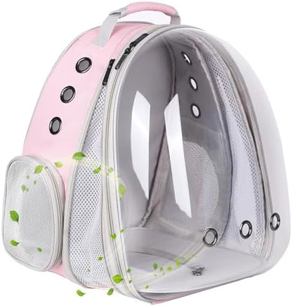 Front Expandable Cat Backpack Carrier, Fit up to 20 lbs, Space Capsule Bubble Window Pet Carrier Backpack for Large Fat Cat and Small Puppy by halinfer