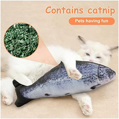 Andiker Cat Interactive Toys (3Pcs), Cotton Filled Catnip Fish-Shaped Toys for Indoor Cats, Cat Toy Set for All Breed Sizes - Image 5
