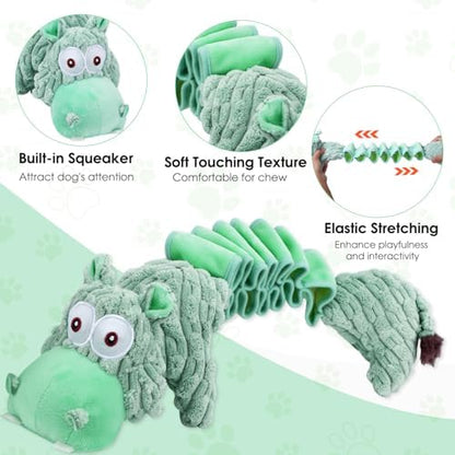 Drmstow Large Squeaky Dog Toys and Interactive Dog Tug-of-War Toy, Tough Plush Dog Toy, Cute Puppy Toys, Pet Chewable Toys Plaything for Small Medium and Large Dogs - Image 2
