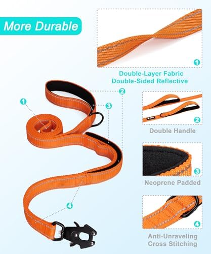 GEIT 2 Padded Handles Heavy Duty Dog Leash for Small Medium and Large Dogs - Image 5