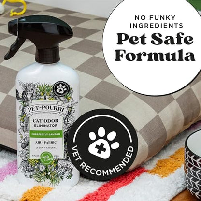 Pet-Pourri Air + Fabric, Cat Odor Home Deodorizer Spray, Bamboo, 16 Fl Oz - Image 5