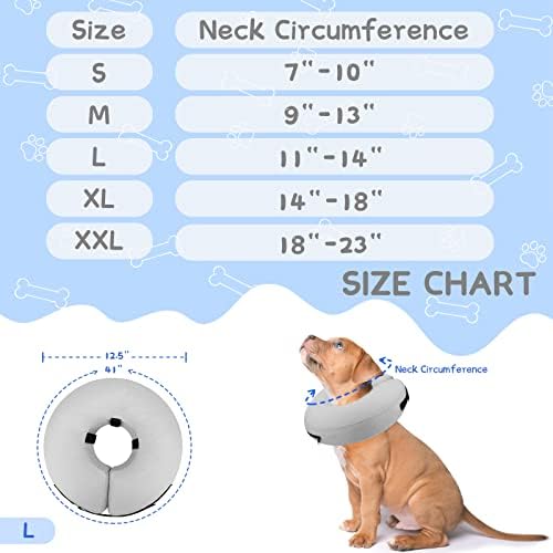 Supet Inflatable Dog Cone Collar Alternative After Surgery, Dog Neck Donut Collar Recovery E Collar to Stop Licking, Soft Pet Cone for Small Medium Large Dogs - Image 6
