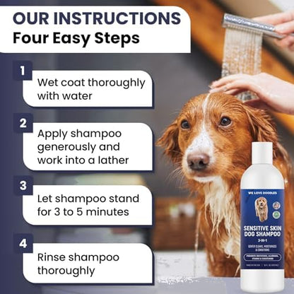 Dog Shampoo for Sensitive Skin with Oatmeal & Aloe, Hypoallegenic Tearless - Image 5
