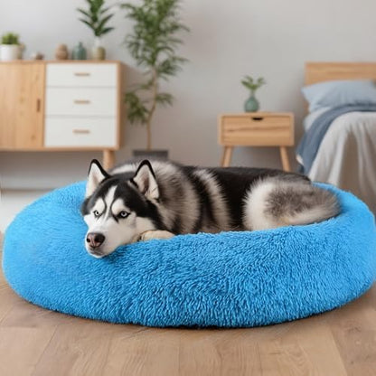 Extra Large Dog Beds, 36in Human Dog Anxiety Relief Comfort Bed(Light Blue) - Image 5