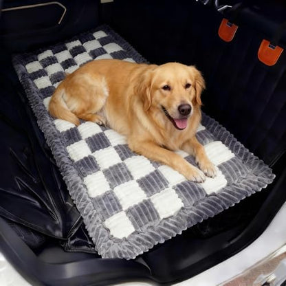Pet Couch Covers for Sofa Protector for Dogs Washable Backseat Pet Bed Mat Dog Bed Non-Slip Travel Pet Mat Fit (Gray+White, for Cars/SUV/Small Truck (54"×24.8")) - Image 2
