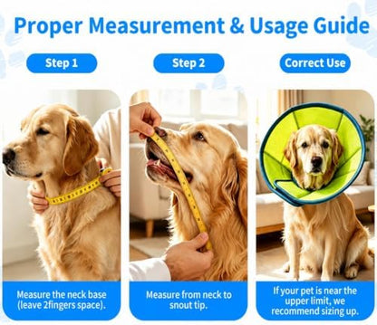 Soft Dog Cone Collar to Stop Licking, Recovery Collar After Surgery, M - Image 3