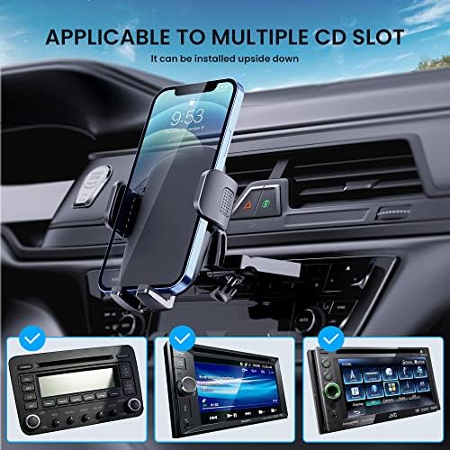 Phone Mount for Car Phone Holder Mount Upgraded Metal CD Slot Phone Holder Car Cell Phone Holder Thick Cases Friendly iPhone Holder for Car Mount for CD Player Fit for All iPhone Smartphone - Image 6