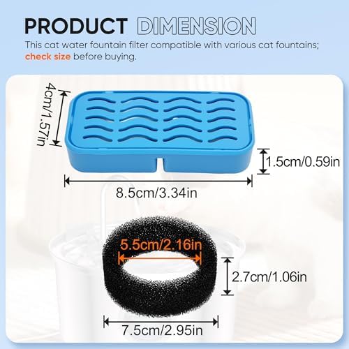 PETCHO 4-Pack Pet Fountain Filters Compatible with AONBOY and AOOGITF - Image 3