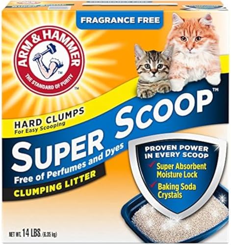 Arm & Hammer Super Scoop Litter, Fragrance Free,14 Lbs (Packaging May Vary) by ARMHAMMER