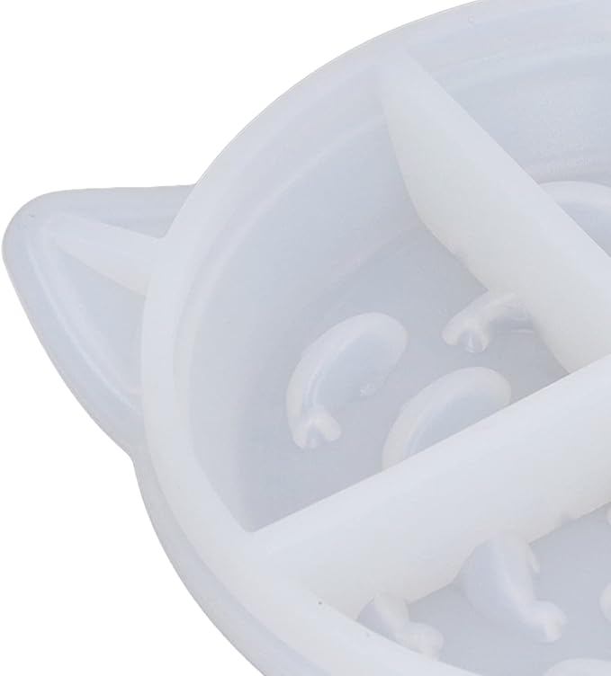Epoxy Resin Mold, Silicone Dog Bowl Molds Slow Feeder Dog Food Bowls Silicone Molds Food Water Plate Epoxy Mould for Small Medium Dogs Cats Puppy(cat)