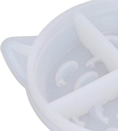 Epoxy Resin Mold, Silicone Dog Bowl Molds Slow Feeder Dog Food Bowls Silicone Molds Food Water Plate Epoxy Mould for Small Medium Dogs Cats Puppy(cat)