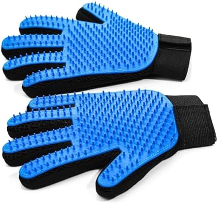 NVNAN Pet Hair Removal Glove for Dogs & Cats, 2-Pack Blue by NVNAN