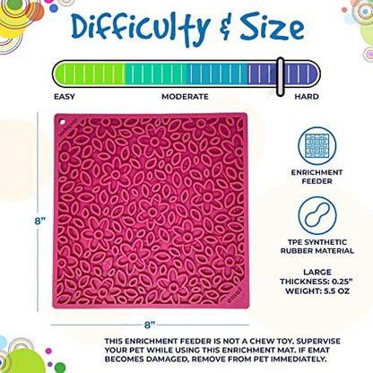 SodaPup Flower Power eMat – Durable Lick Mat Feeder Made in USA from Non-Toxic, Pet-Safe, Food Safe Rubber for Mental Stimulation, Avoiding Overfeeding, Fresh Breath, Digestive Health, & More - Image 5