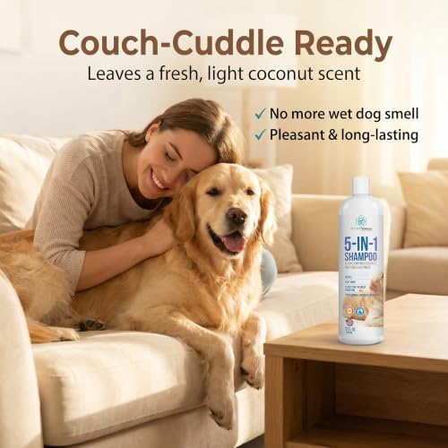 8 floz 5 in 1 Dog Shampoo for Itchy Skin - Sensitive Skin Dog Shampoo for Smelly Dogs - Dog Shampoos & Conditioners - Made in The USA - Image 6