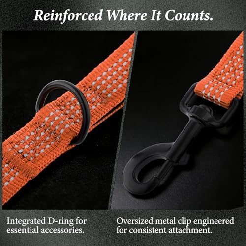 Double Handle Dog Leash, 6 FT Reflective, for Medium Large Dogs - Image 3