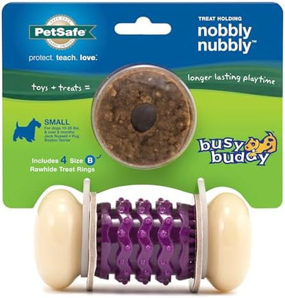 PetSafe Busy Buddy Nobbly Nubbly Treat Holding Dog Chew Toy, Small by PetSafe