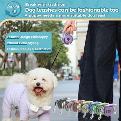 10 ft Retractable Dog Leash for Tiny & Small Dogs, Puppies, Cats - Image 6