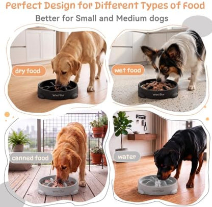 WinTour 2 Pack Slow Feeder Dog Bowls, BPA Free, Medium & Small Dog Bowls - Image 4