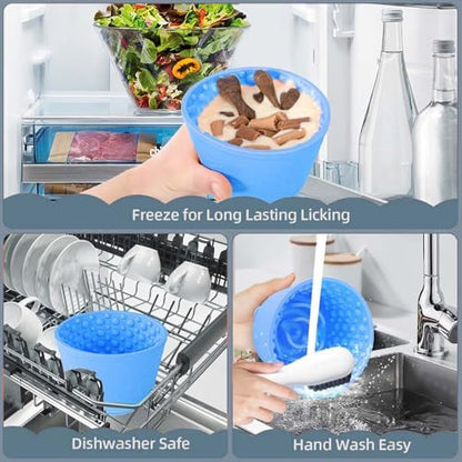 Dog Lick Bowl, Non-Slip Freeze Slow Feeder Small Medium, 1.6 Cup - Image 7