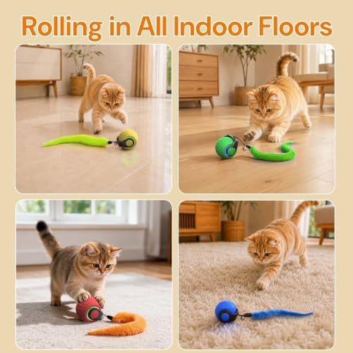 Interactive Cat Toys with Bird Sounds & 7 Speed Modes for Indoor Cats Play - Image 5