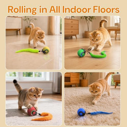 Interactive Cat Toys with Bird Sounds & 7 Speed Modes for Indoor Cats Play - Image 5