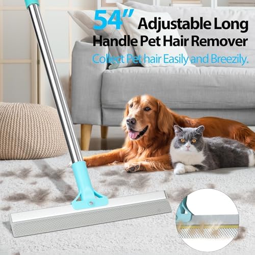 Carpet Rake for Pet Hair Removal Tool,Reusable Hair Remover Broom - Image 2