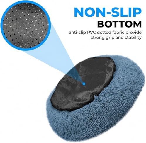 Whiskers & Friends Cat Beds for Indoor Cats, Fluffy Cat Bed Small to Large - Image 4