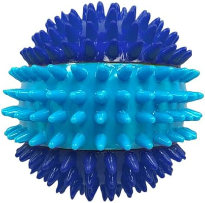 Nerf Dog 3.7in TPR 3-Part Spike Squeak Ball Dog Toy - Dark Blue/Light Blue (Pack of 2) - Image 3