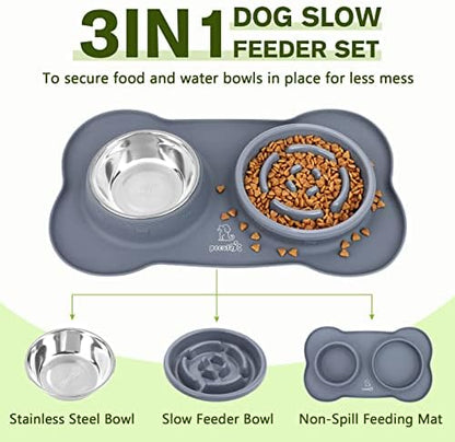 Pecute Slow Feeder Dog Bowls to Slow Down Eating, Dog Slow Feeder Bowl - Image 2