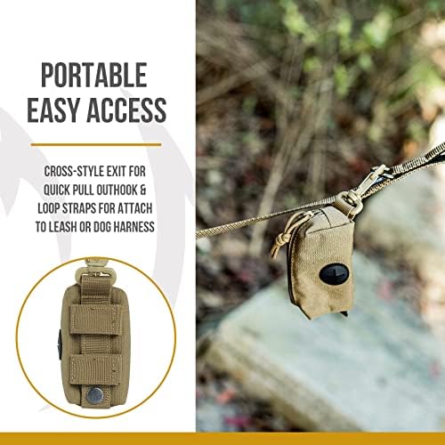 OneTigris Doggy Poop Bag Holder Zipper Dog Waste Bag Pouch Leash Attachment for Walking Training Running Hiking - Image 2